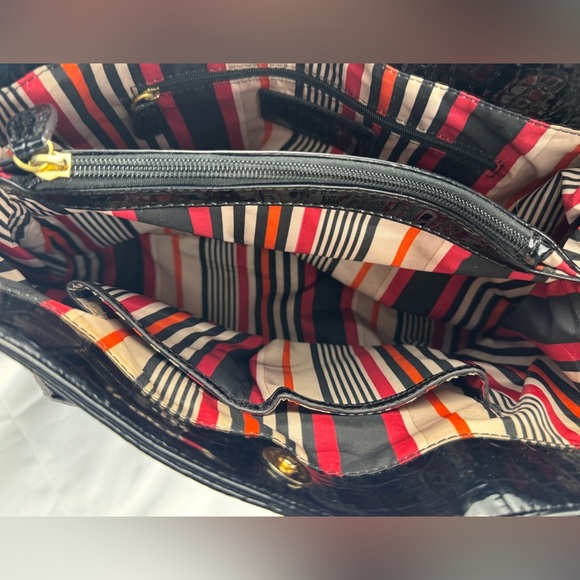 Anne Klein Black Croc-Embossed Tote Bag - Picture 7 of 16